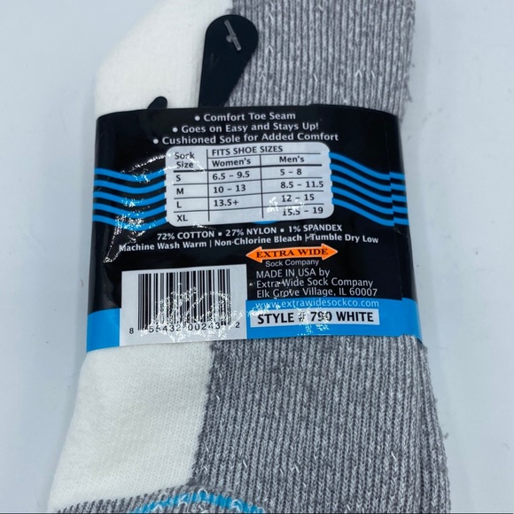 Loose Fit Stays Up Large Crew Sock - Picture 2 of 2